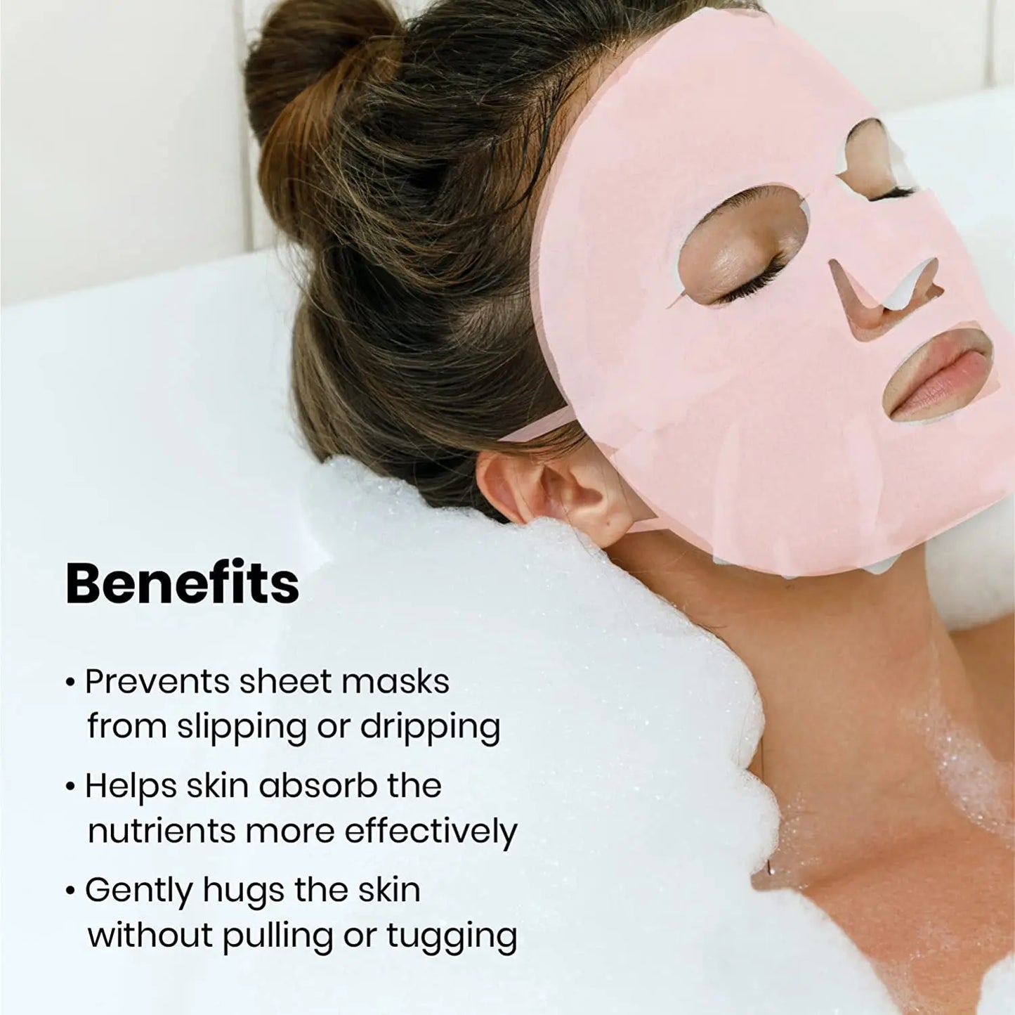 Reusable Silicone Face Mask Holder for Sheet Masks, Moisturizing Facial Mask Cover, Prevent Evaporation, Beauty Face Tool,Travel