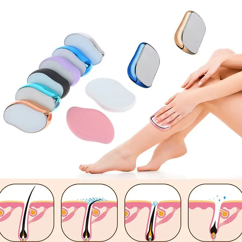 HOT Crystal Physical Hair Removal Eraser Glass Hair Remover Painless Epilator Easy Cleaning Reusable Body Care Depilation Tools