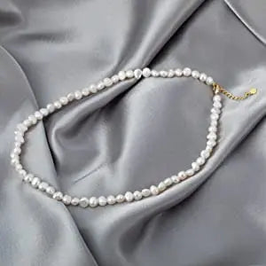 Real Natural Baroque Freshwater Pearl Choker Necklace for Women Girl Gift Popular AA 5-6mm 8-9mm Pearl Jewelry Necklace