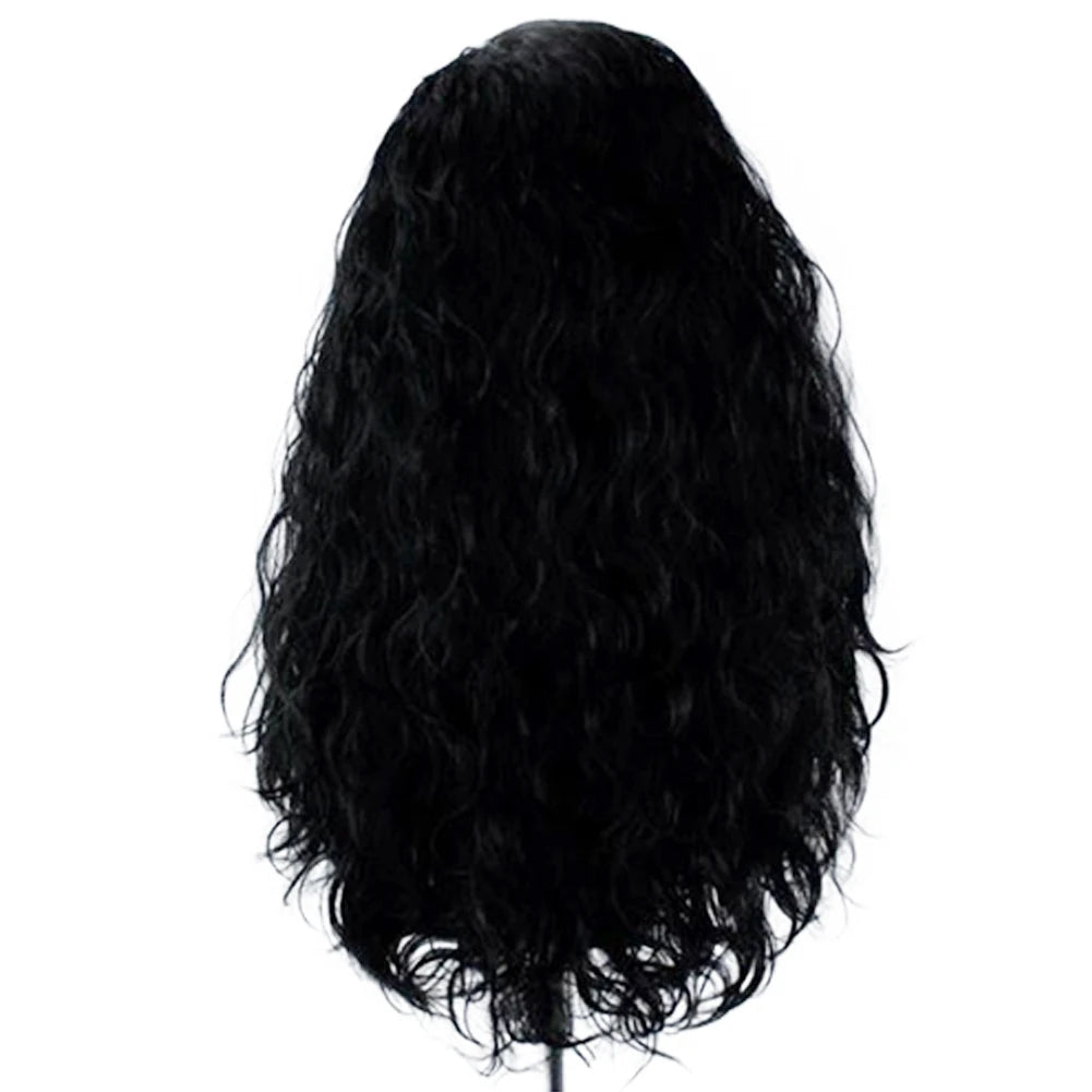 13X4 Ginger Synthetic Lace Front Wig Long Wavy Black Hair Cosplay Lace Wigs for Women Blonde Heat Resistant Fiber Glueless Wig