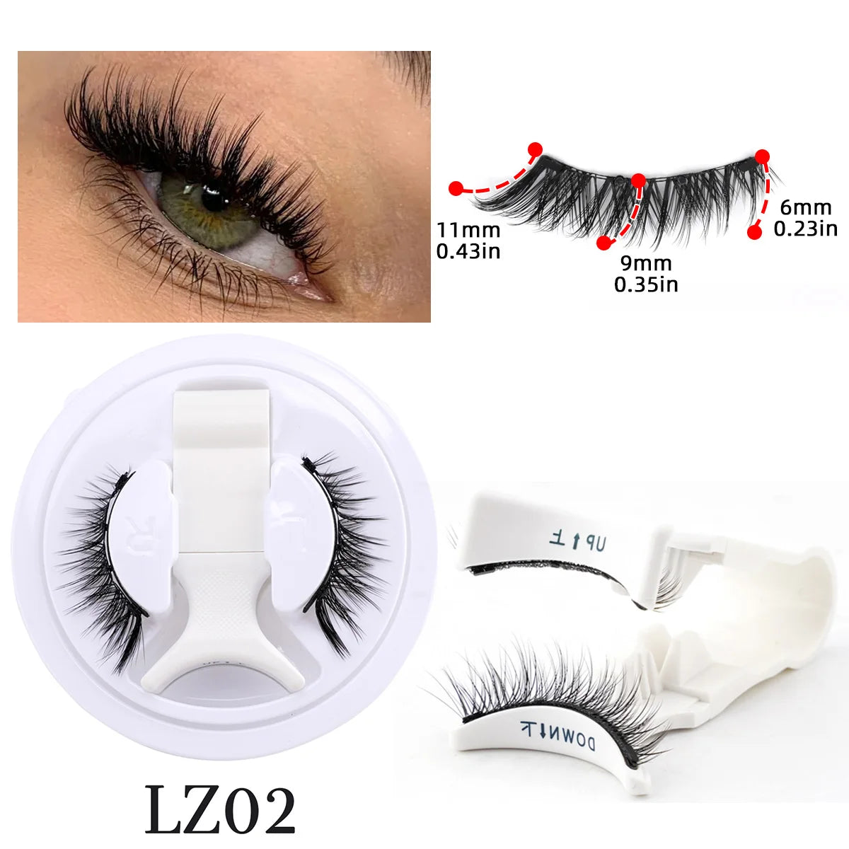 Hot 1 Pair Magnetic Eyelashes Handmade Fluffy Faux Mink Lashes Reusable Natural False Eyelashes and Magnetic Tweezers Set Makeup