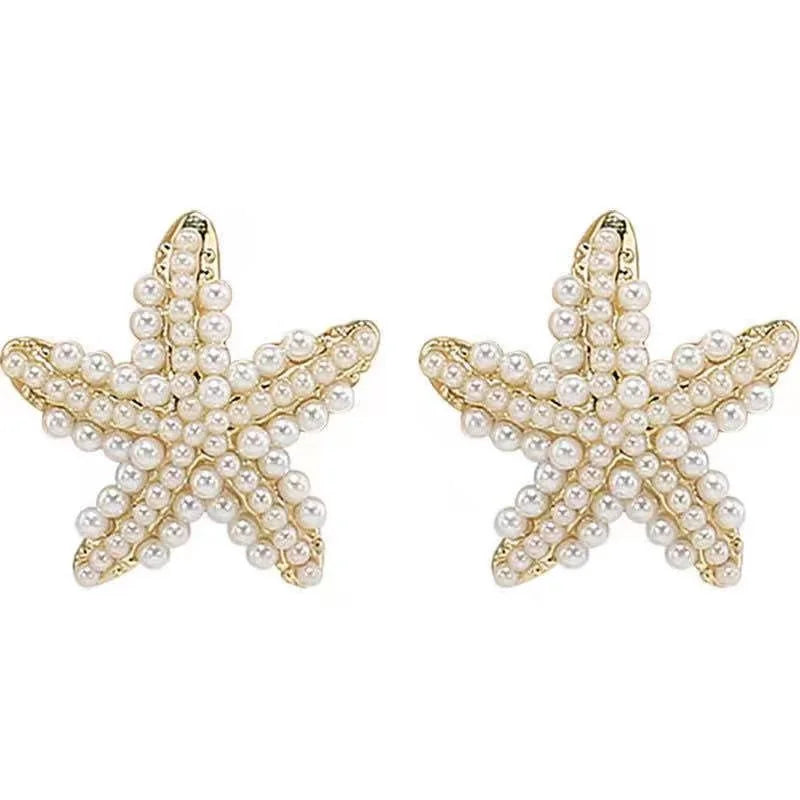 New Type of Starfish Earrings for Sleeping Women's Temperament Exquisite Design Earrings Party Gifts Women's Fashion Jewelry