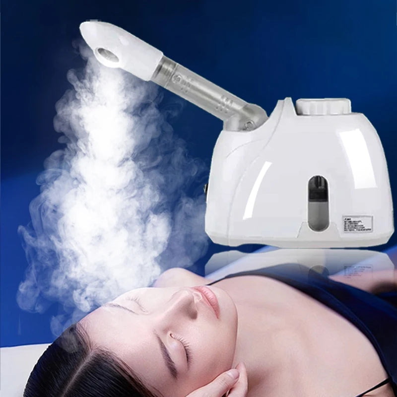 Facial Hot Spray Steamer with Extendable Arm Steaming Warm Mist Humidifier for Face Spa Sinuses Moisturizing, Home Use Or Salon