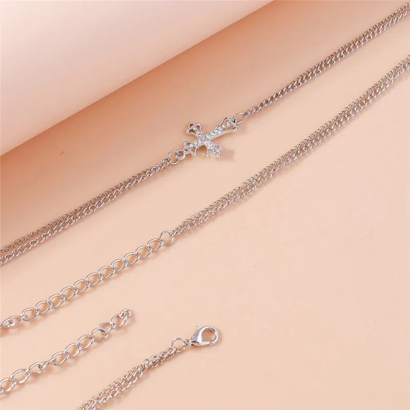 Bohemia Gothic Crystal Cross Waist Chain Belly Belt Chains Summer Beach Sexy Body Jewelry for Women Girls Party Jewelry