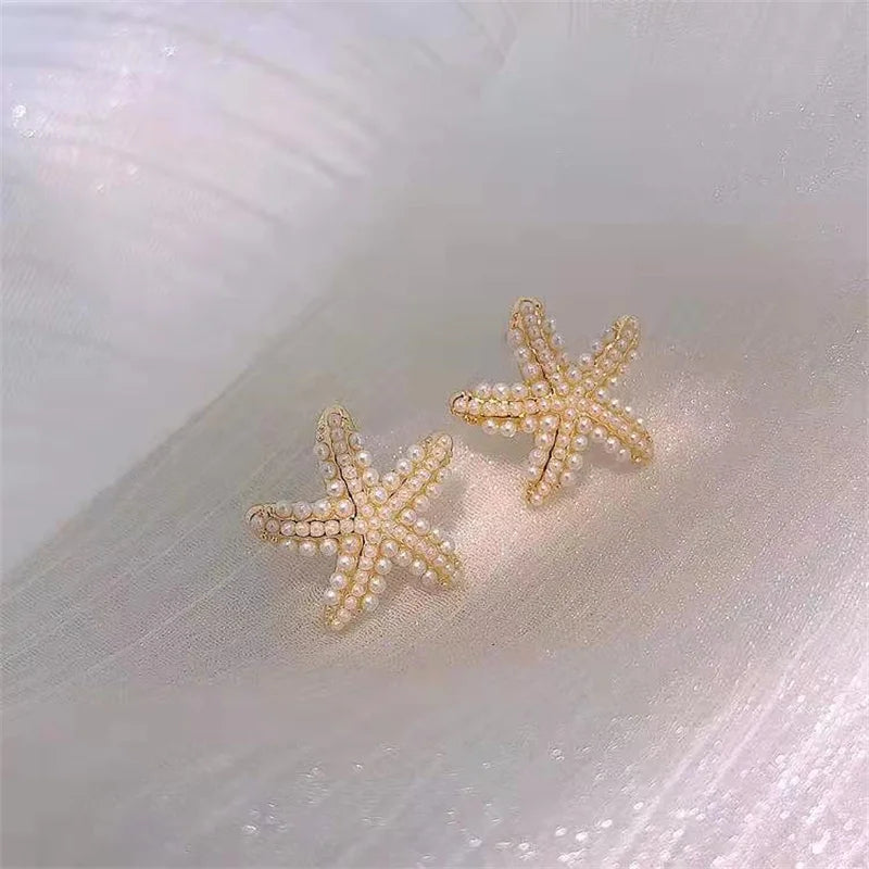 New Type of Starfish Earrings for Sleeping Women's Temperament Exquisite Design Earrings Party Gifts Women's Fashion Jewelry