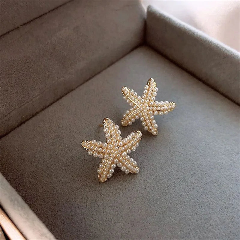 New Type of Starfish Earrings for Sleeping Women's Temperament Exquisite Design Earrings Party Gifts Women's Fashion Jewelry