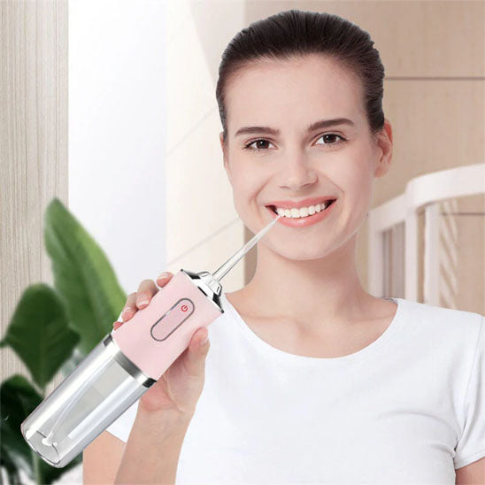 USB Portable Oral Irrigator Water Flosser Dental Water Jet Tools Pick Cleaning Teeth 200ML 4 Nozzles Mouth Oral Cleaning Agents